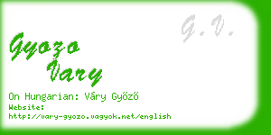 gyozo vary business card