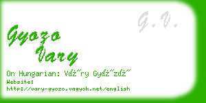 gyozo vary business card